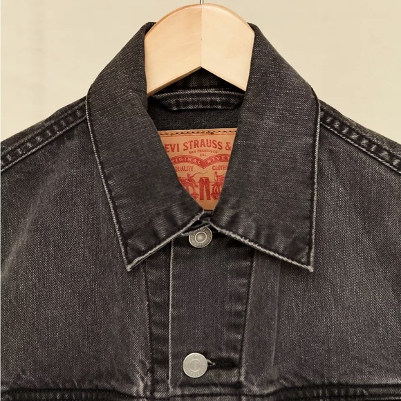 Vintage Levi’s Washed Black Denim Jacket - Picture 1 of 12
